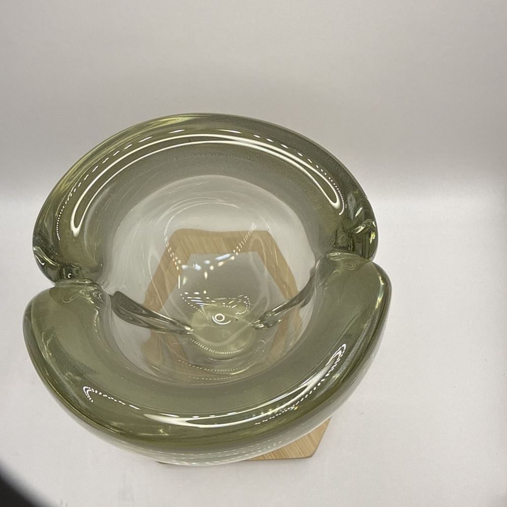 Vtg. MCM "Usva" art glass vase by Kaj Franck for Nuutajärvi Notsjö, Finland 5” - Picture 7 of 14